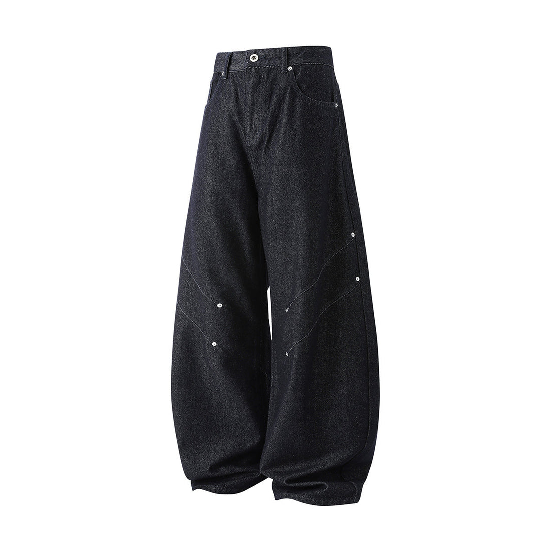 3-6-5.shop Curved Rivet Denim Pants