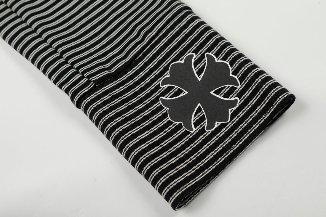 3-6-5.shop Striped Graphic Zip Hoodie