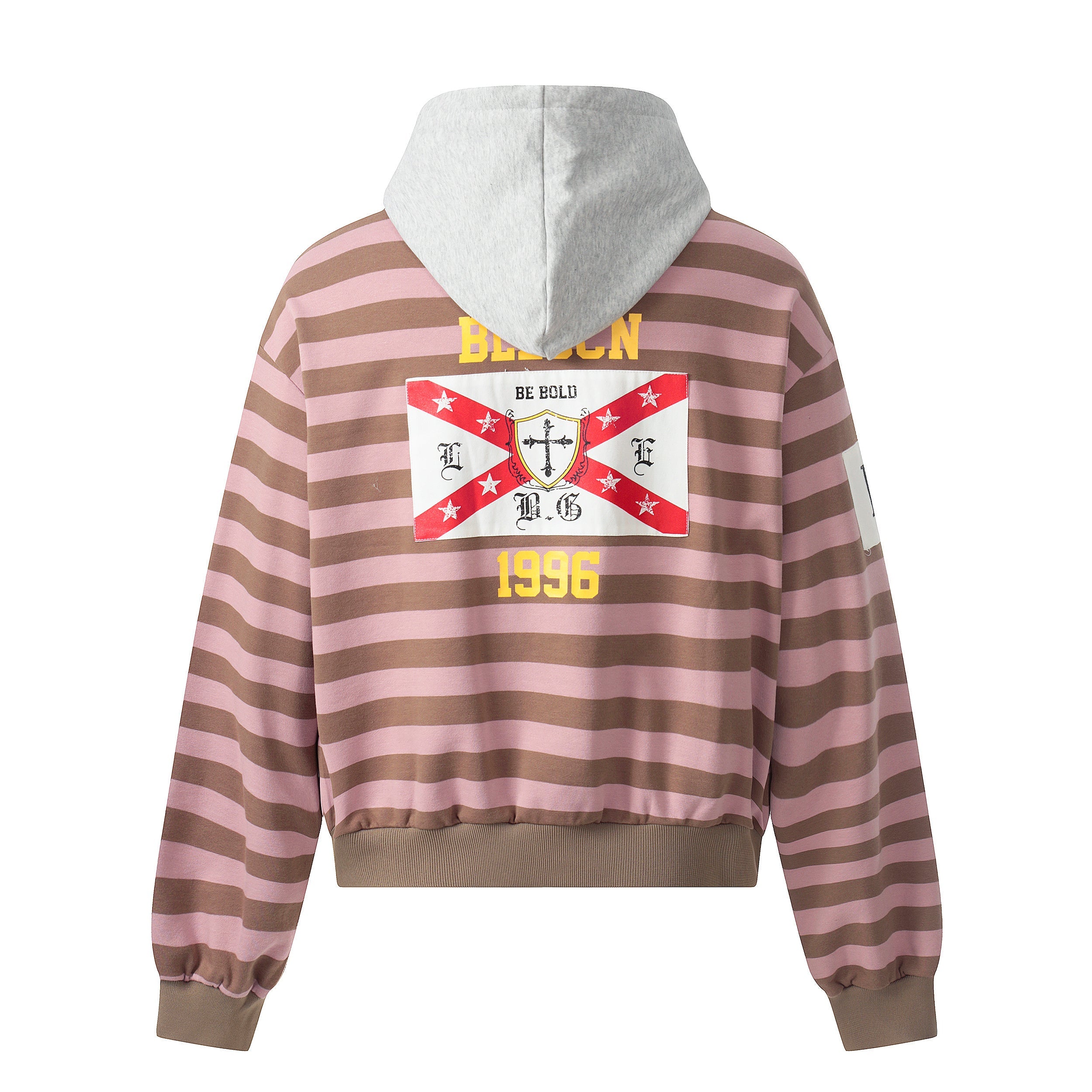 3-6-5.shop Striped Rugby Hoodie