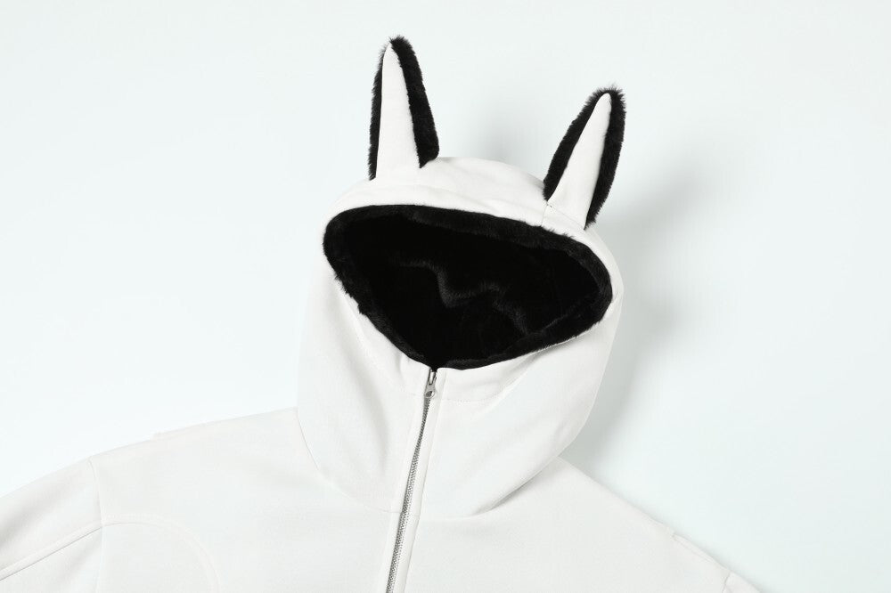 3-6-5.shop Bunny Ear Sherpa Hoodie Jacket