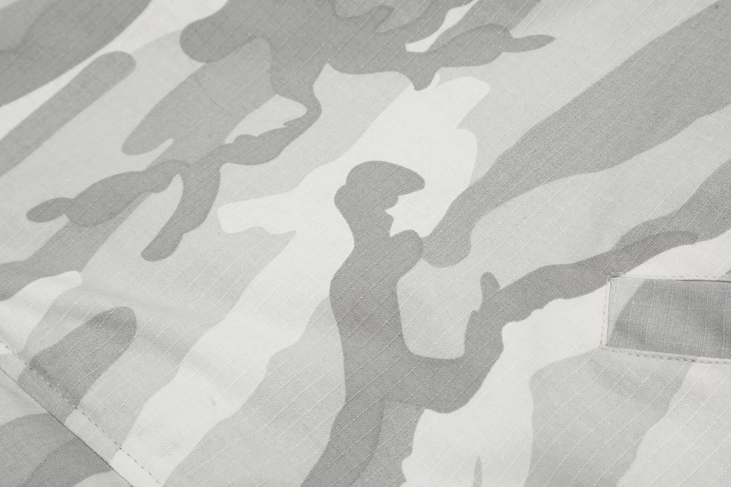 3-6-5.shop White Camo Faux Fur Hooded Padded Jacket