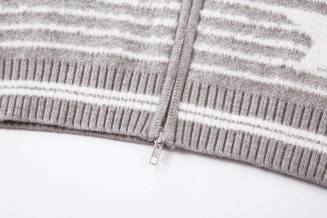 3-6-5.shop Star Knit Faux Fur Hoodie
