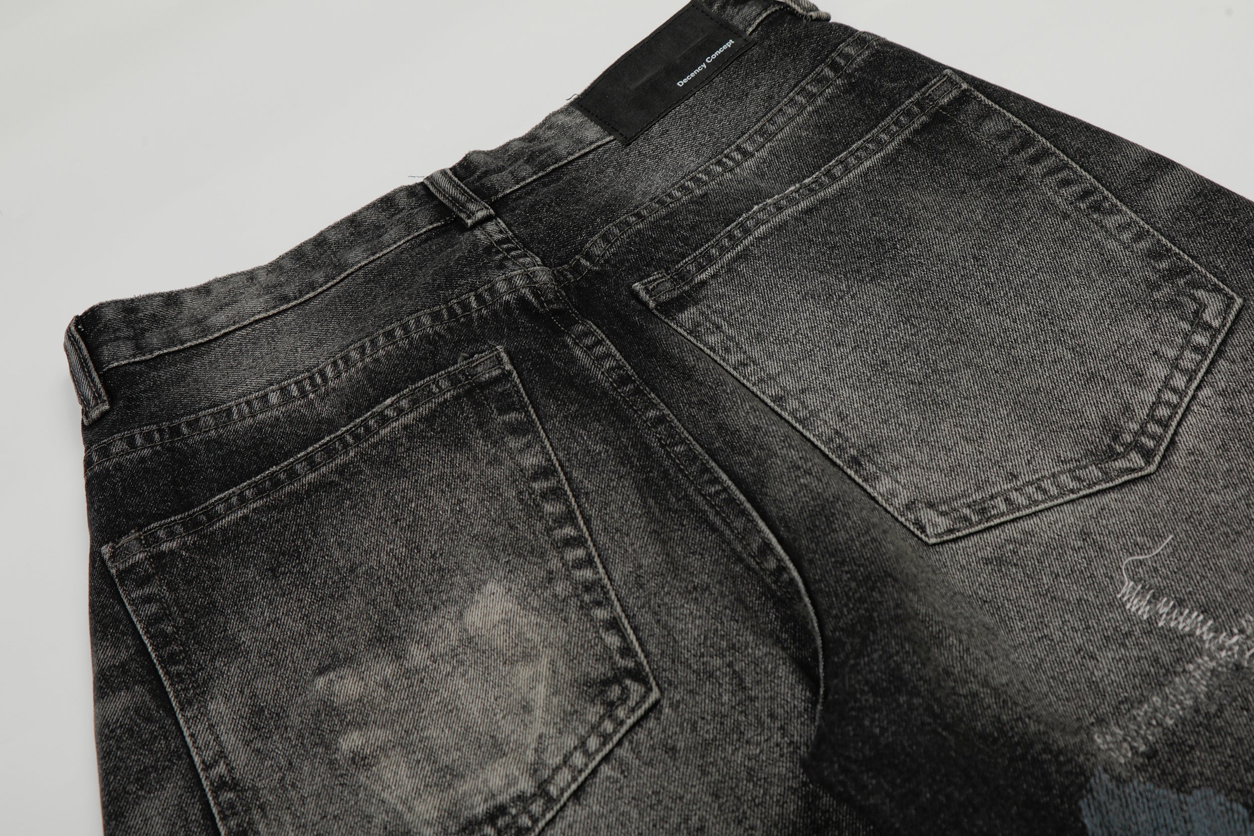 3-6-5.shop Washed Distressed Denim Pants