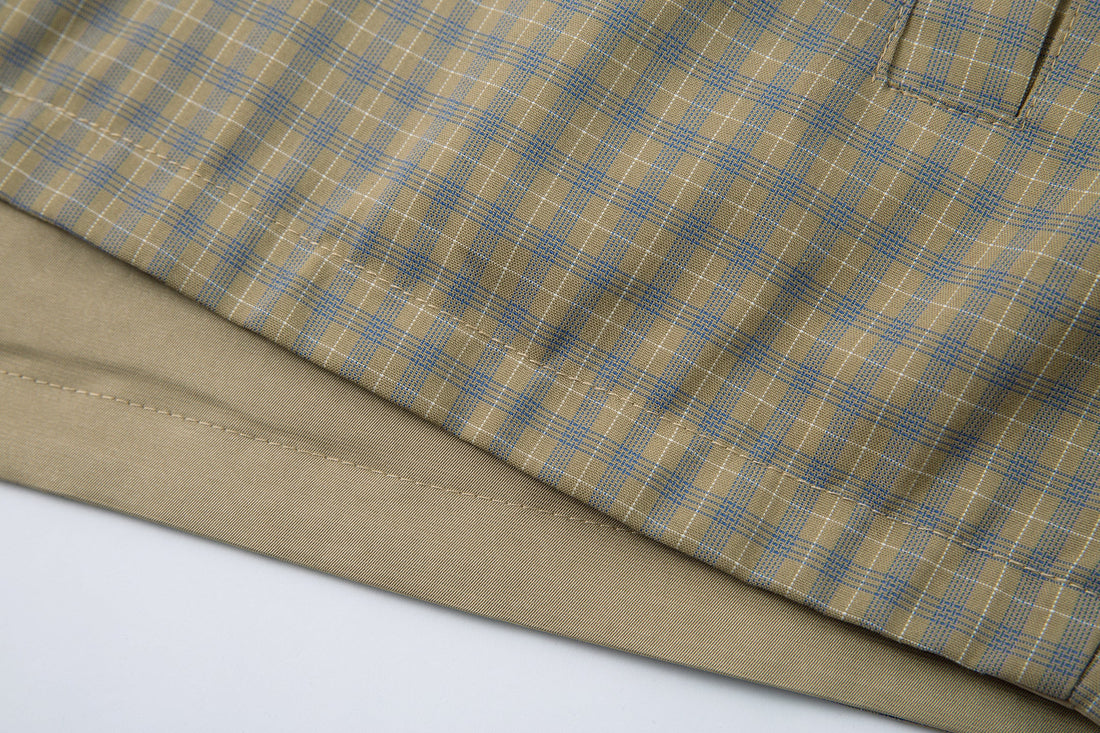 3-6-5.shop Reversible Check Panel Jacket