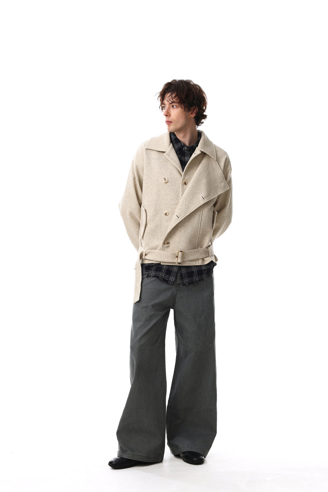3-6-5.shop Belted Cropped Jacket