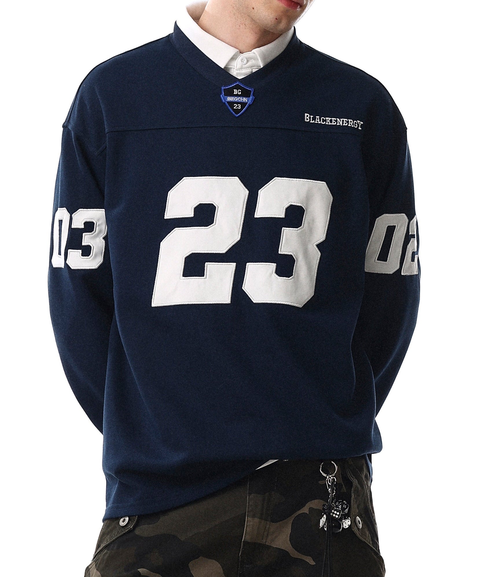 3-6-5.shop Varsity Graphic Long Sleeve Tee