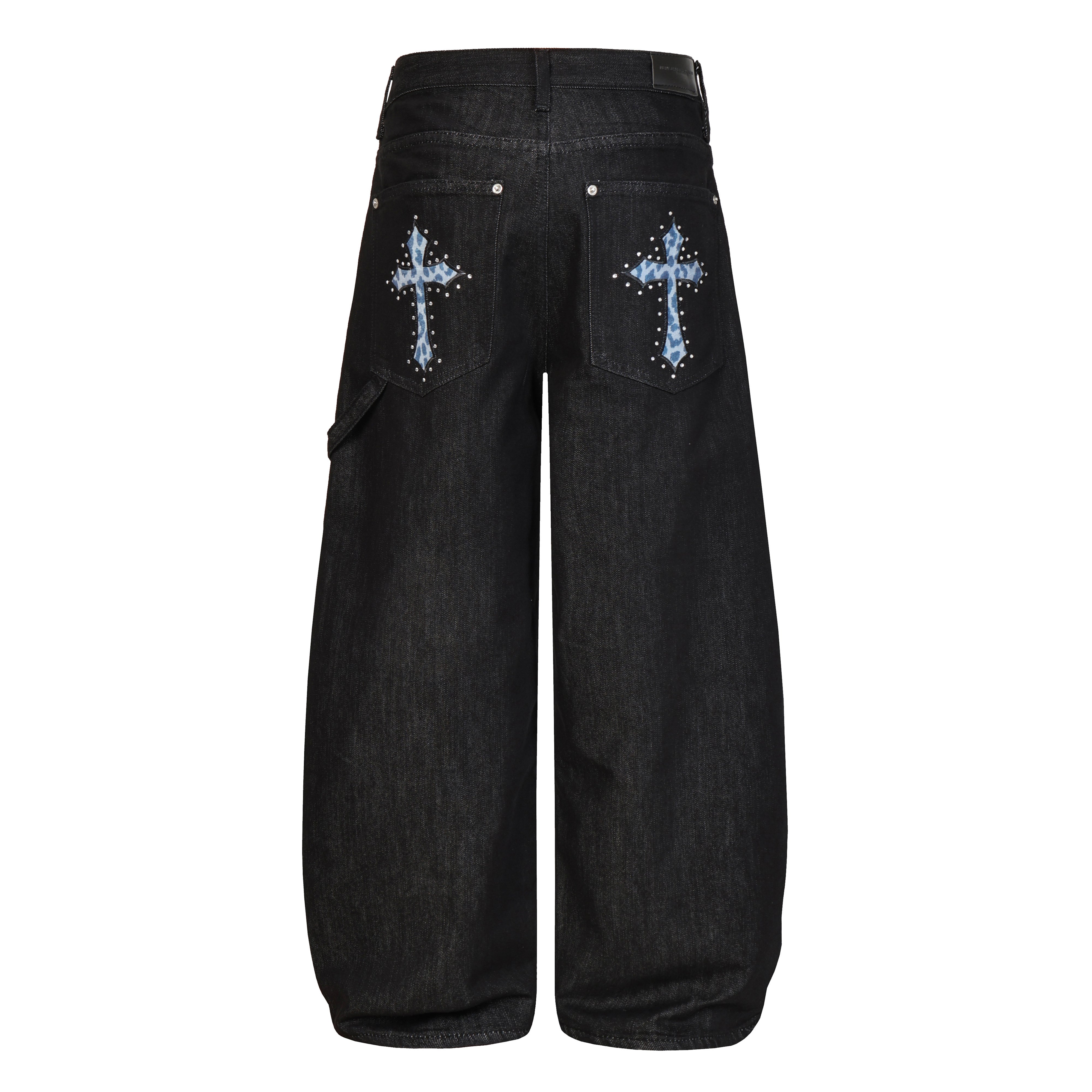 3-6-5.shop Cross Pocket Wide-Leg Jeans