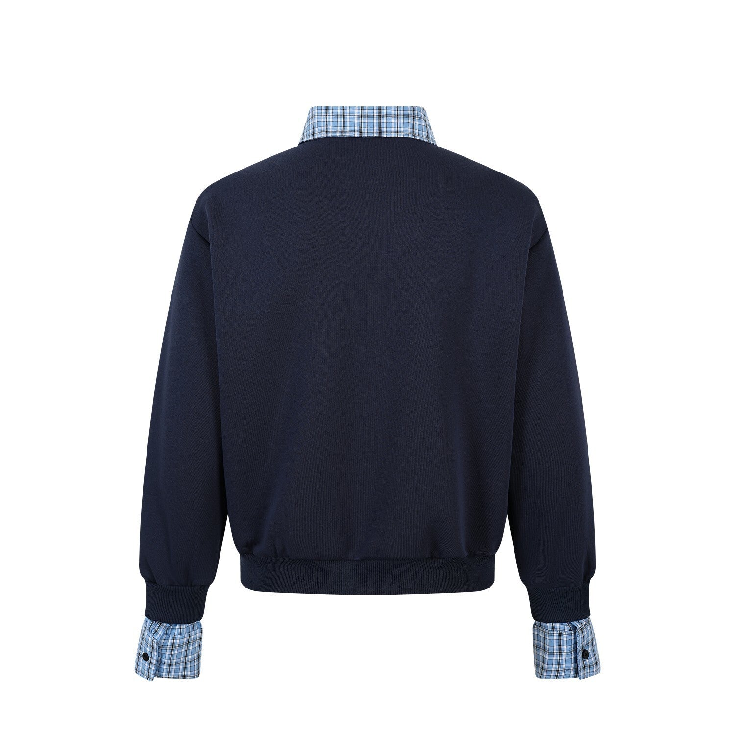 3-6-5.shop Layered Collar Half-Zip Pullover