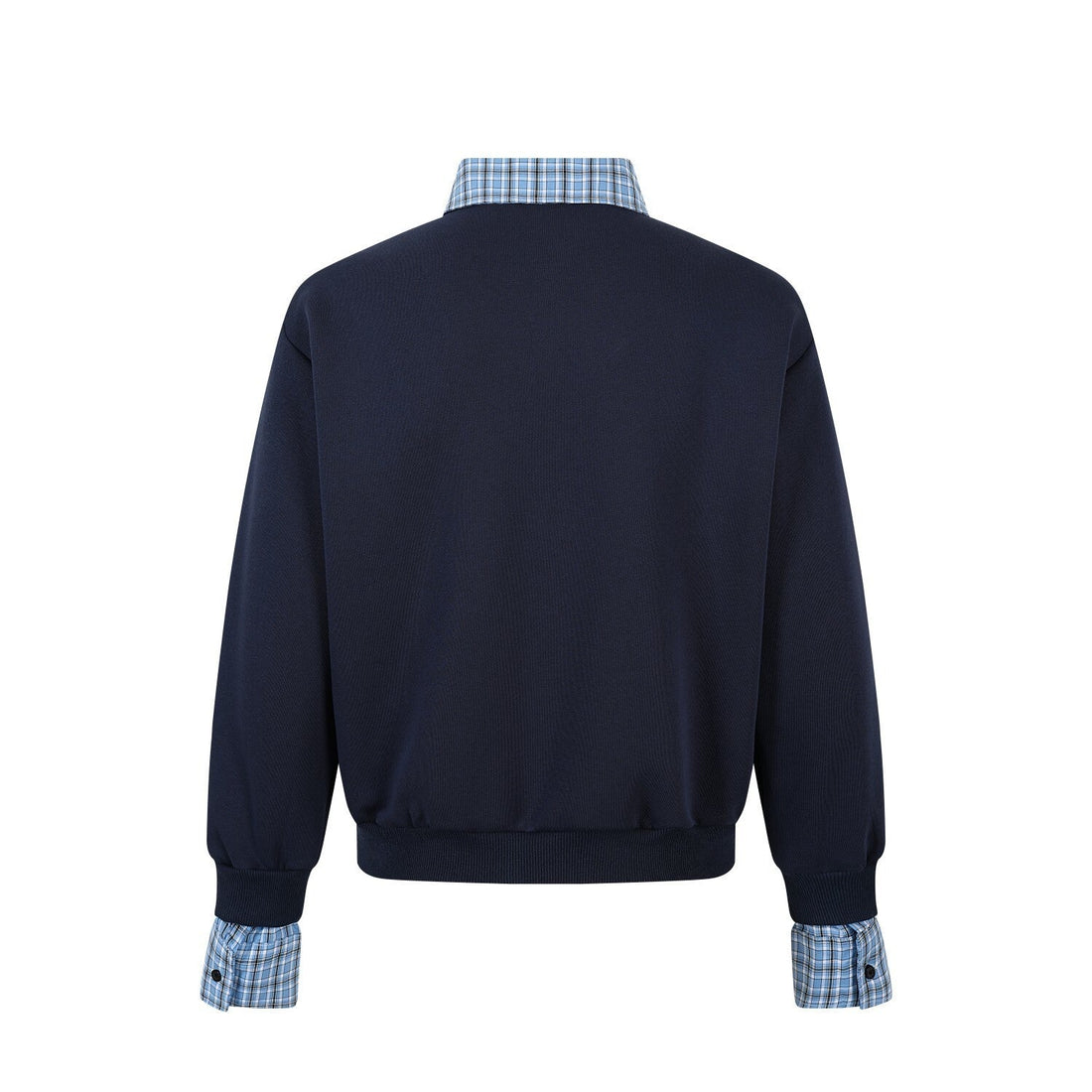 3-6-5.shop Layered Collar Half-Zip Pullover
