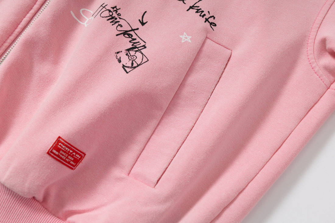 3-6-5.shop Gradient Graphic Zip Hoodie
