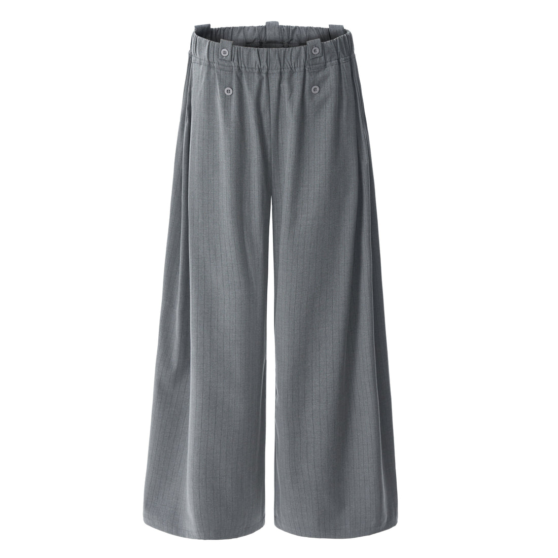 3-6-5.shop Dual-Button Pinstripe Wide-Leg Trousers
