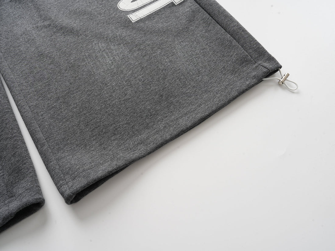 3-6-5.shop Distressed Print Wide-Leg Sweatpants