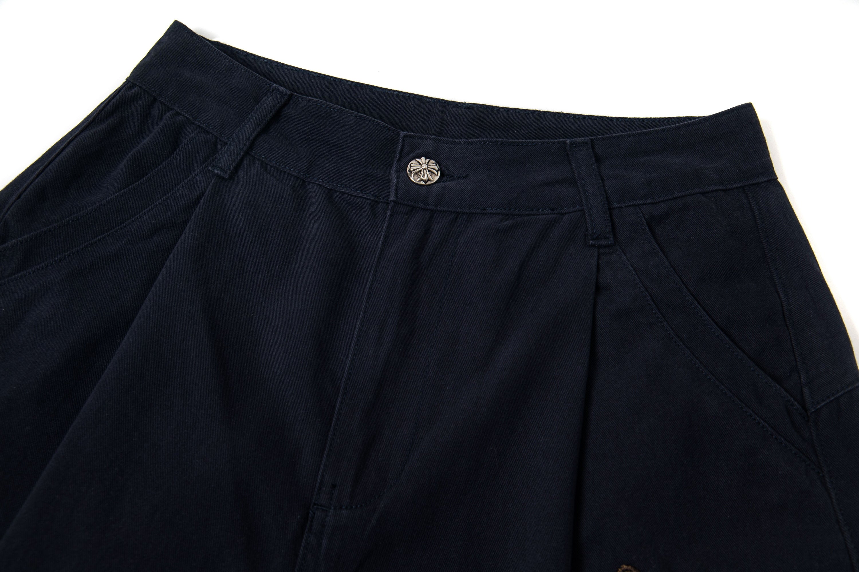 3-6-5.shop Cross Embroidered Cargo Pants