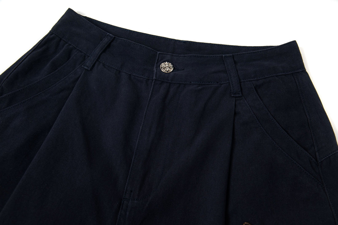 3-6-5.shop Cross Embroidered Cargo Pants