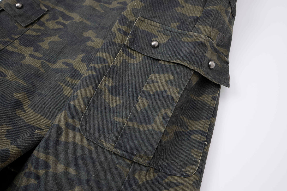 3-6-5.shop Camo Wide-Leg Cargo Pants