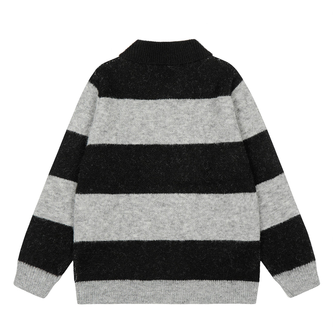 3-6-5.shop Star Stripe Knit Polo Sweater
