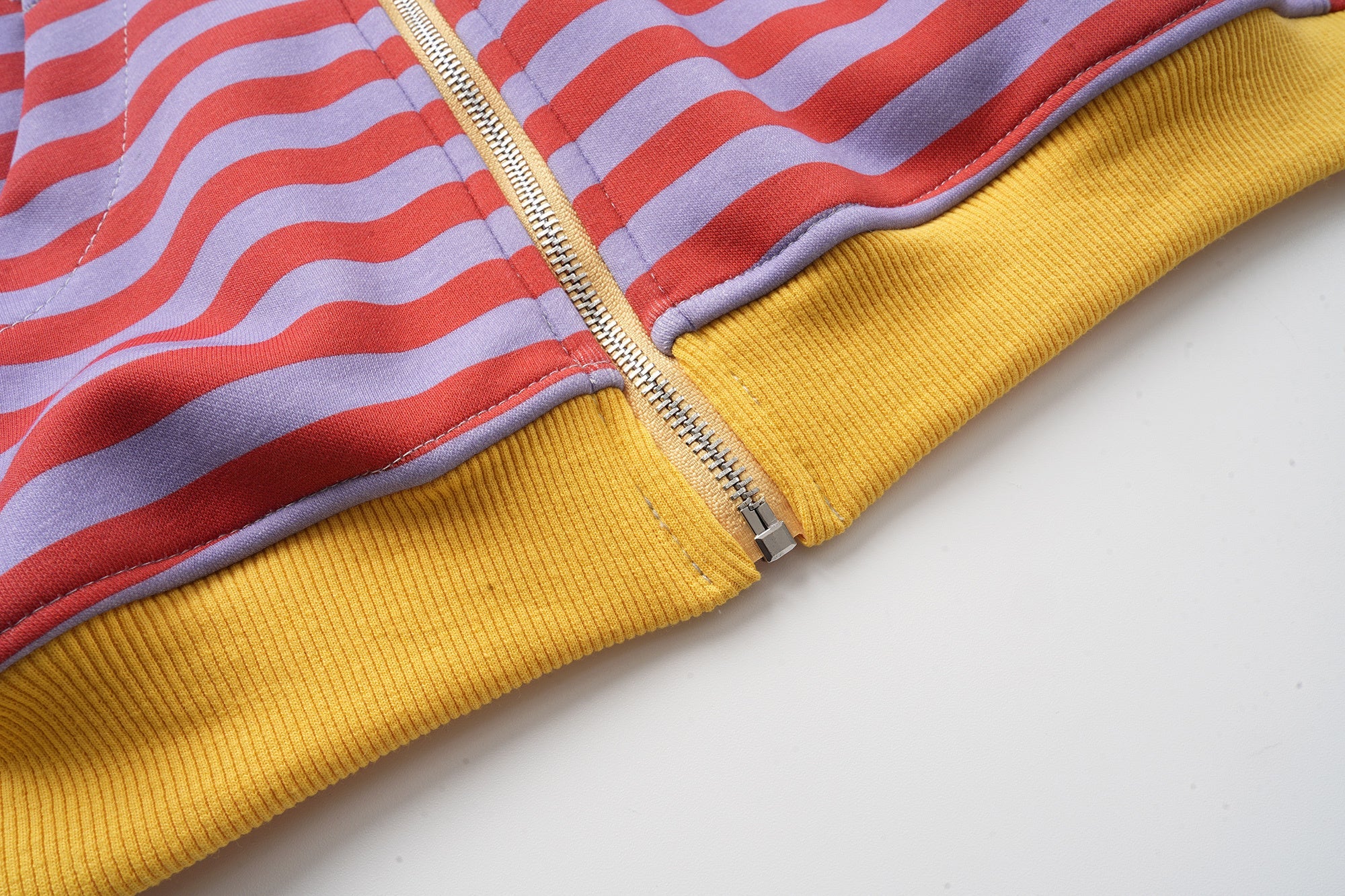 3-6-5.shop Striped Zip-Up Hoodie