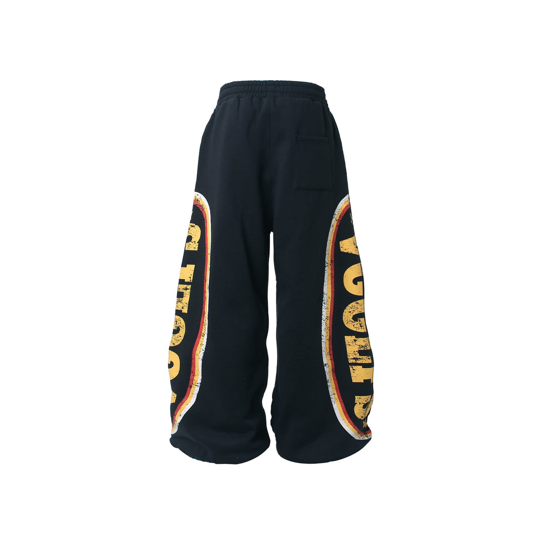 3-6-5.shop Fleece-Lined Sports Letter Wide-Leg Sweatpants