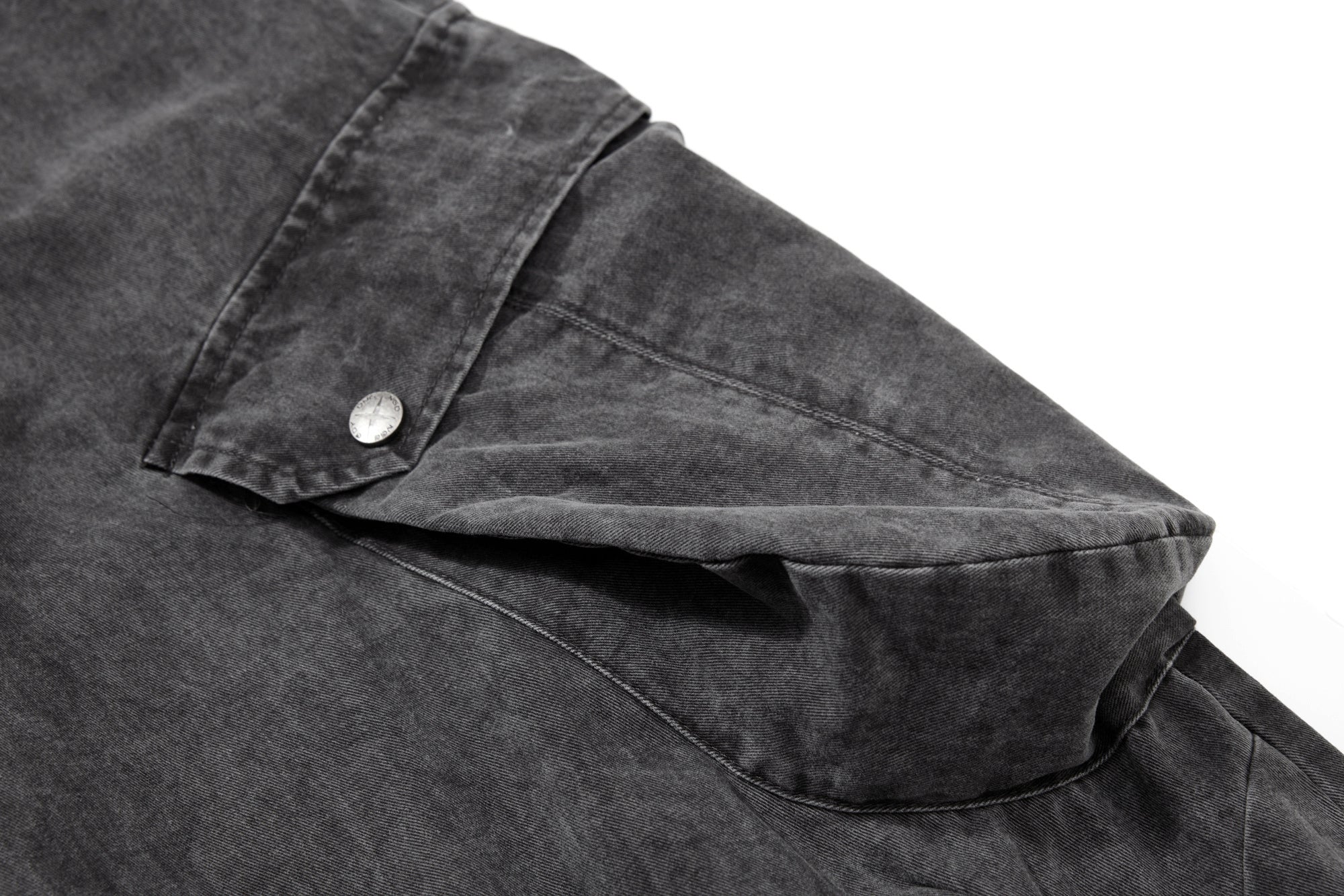 3-6-5.shop Washed Wide-Leg Cargo Pants