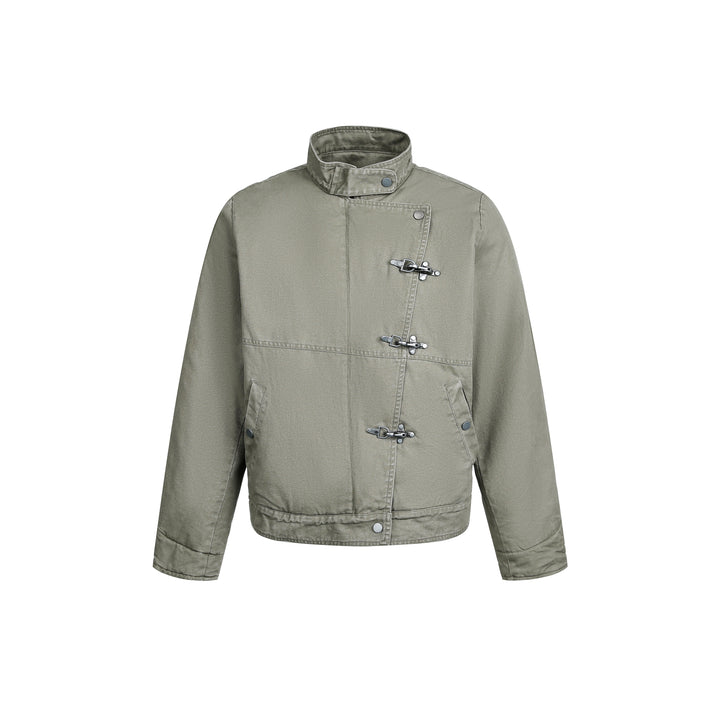 3-6-5.shop Metal Clasp Utility Jacket