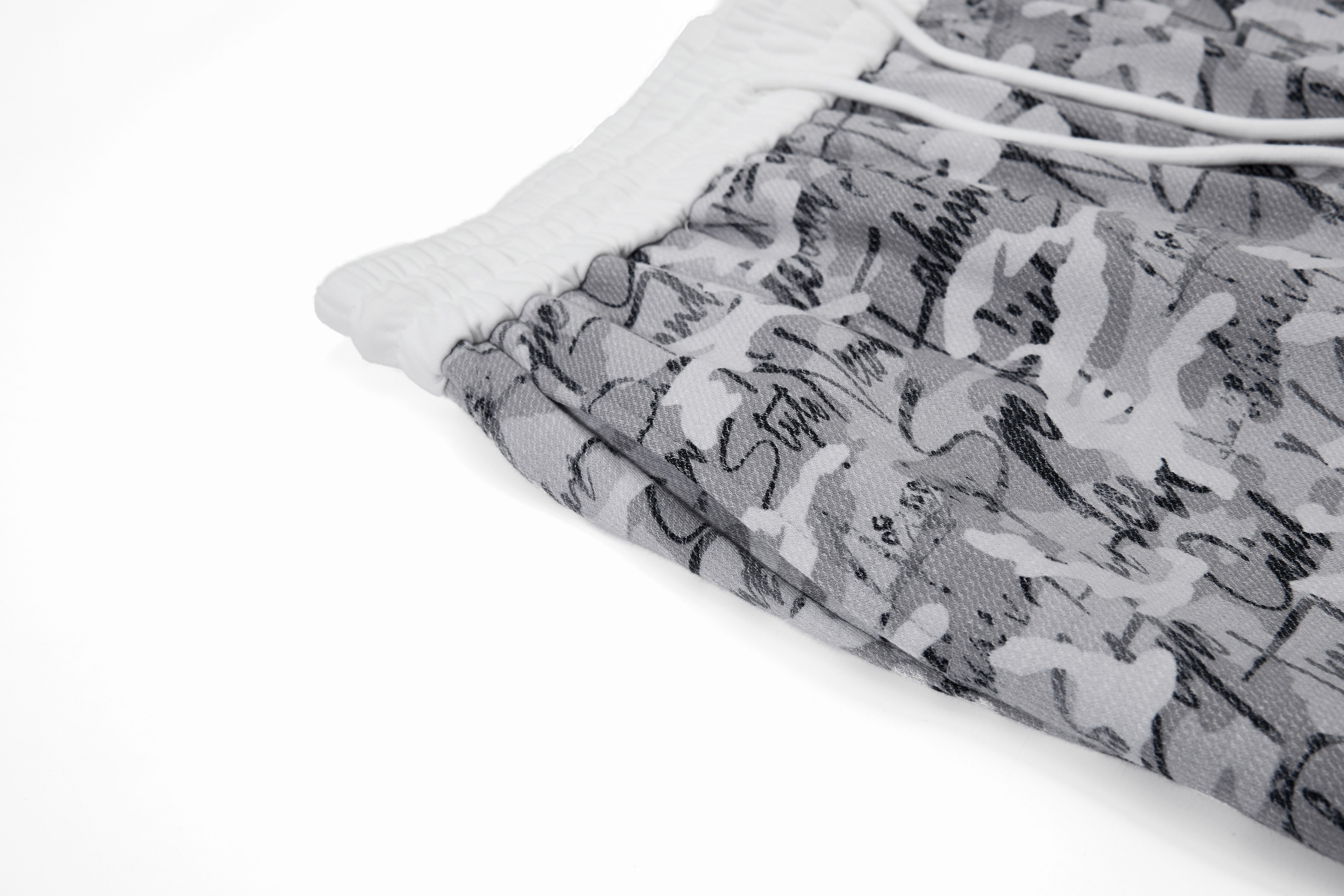 3-6-5.shop Camo Script Wide-Leg Pants