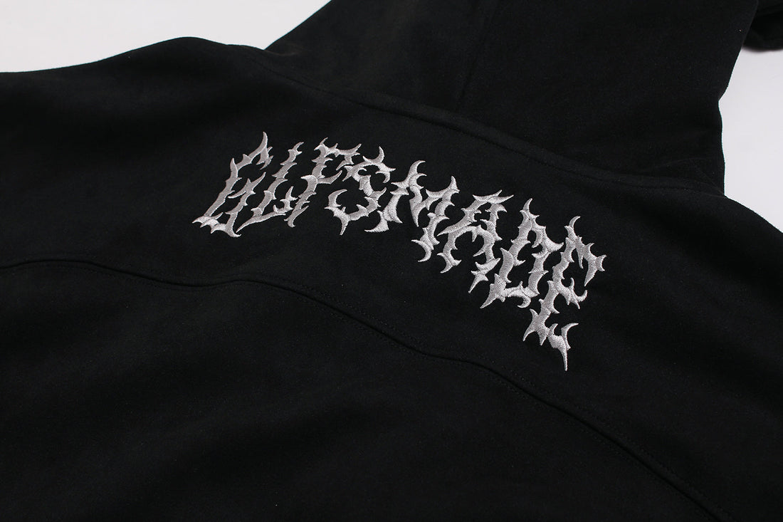 3-6-5.shop “Viewpoint” Suede Track Hoodie