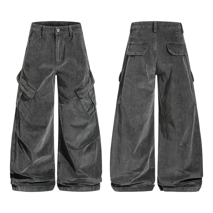 3-6-5.shop Washed Cargo Barrel Pants