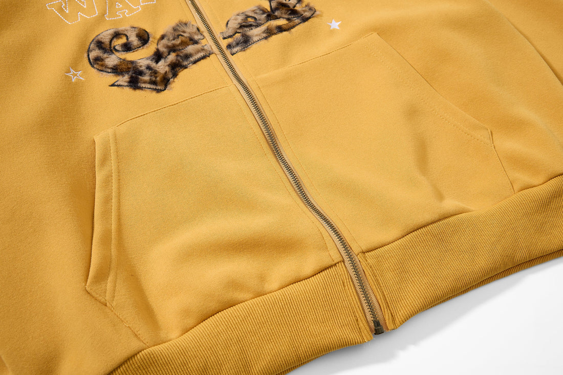 3-6-5.shop Vintage Graphic Zip Hoodie