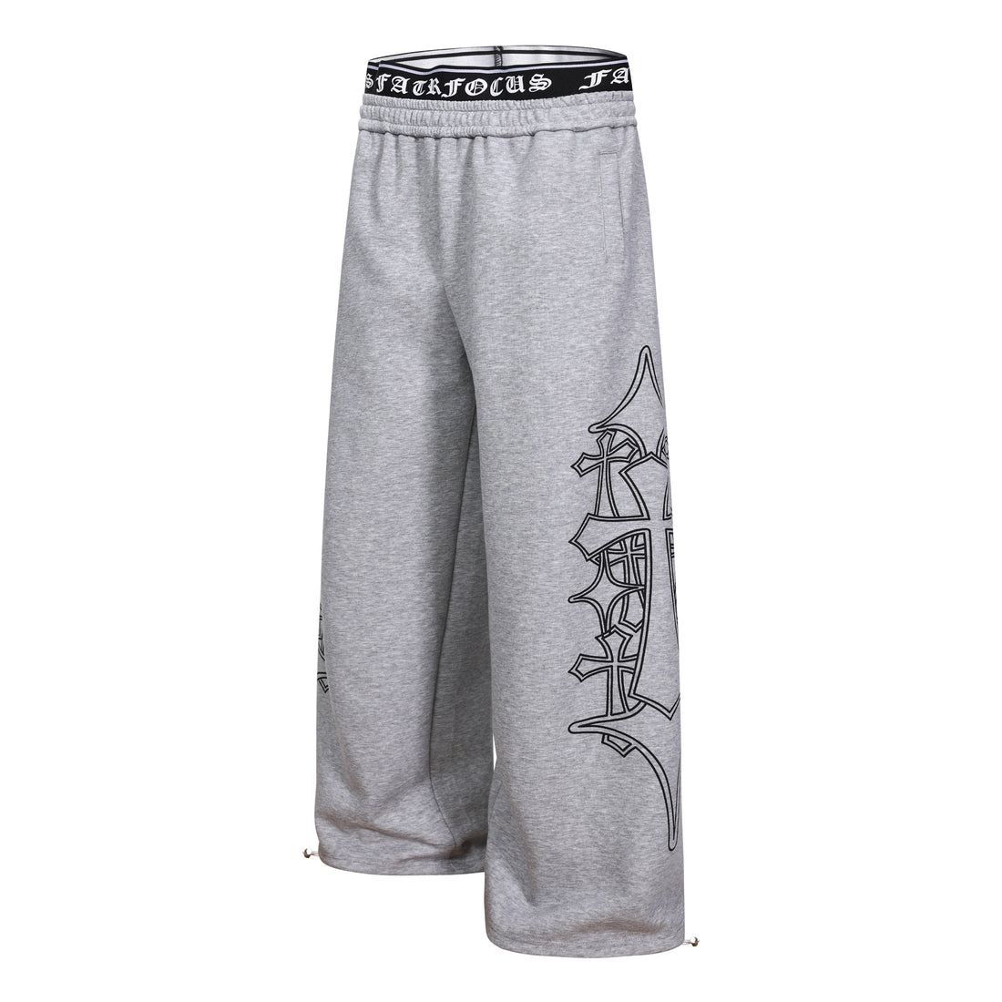 3-6-5.shop Gothic Outline Wide-Leg Sweatpants