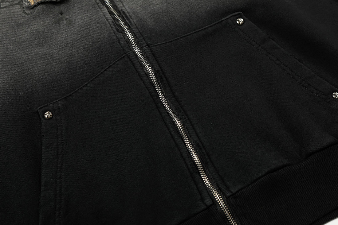3-6-5.shop Gradient Graphic Zip-Up Hoodie