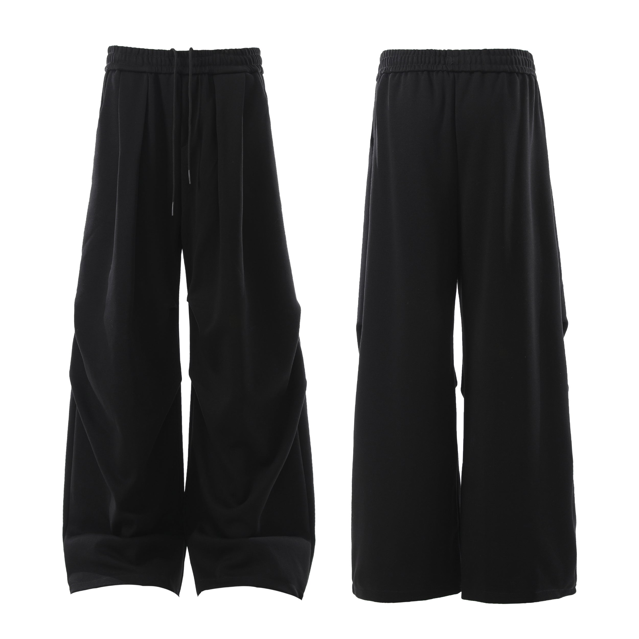 3-6-5.shop Sculpted Pleat Wide-Leg Sweatpants