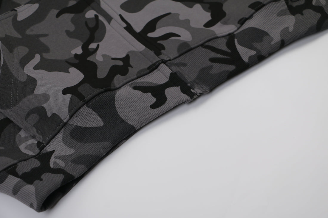 3-6-5.shop Camo Flag Zip-Up Hoodie