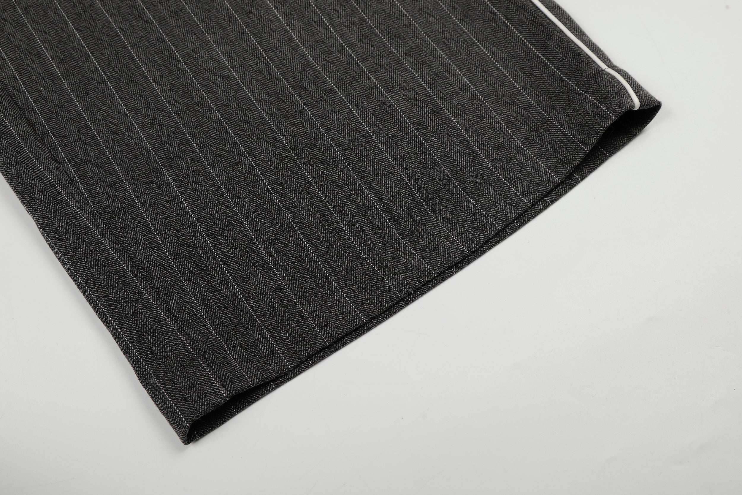 3-6-5.shop Pinstripe Wide-Leg Track Pants