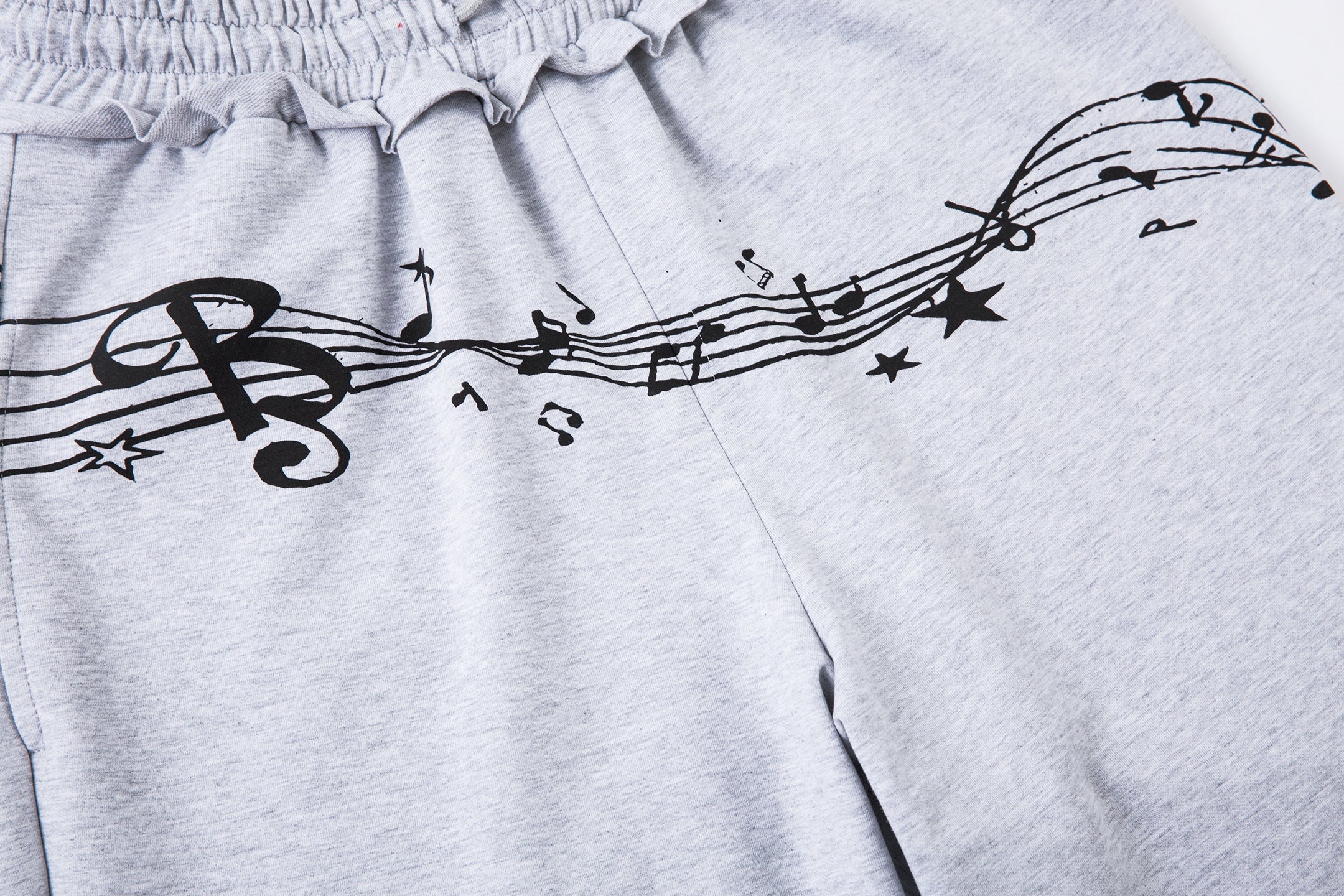 3-6-5.shop Music Graphic Wide-Leg Sweatpants