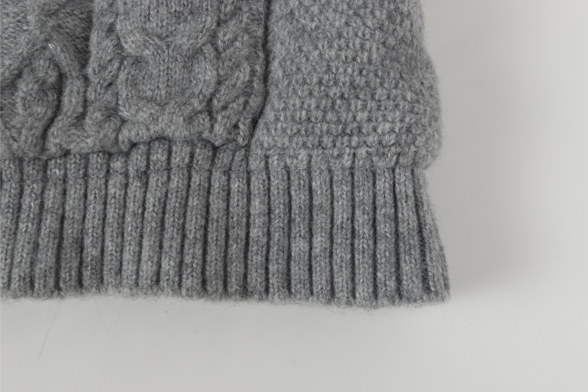 3-6-5.shop Fleece-Lined Cable Knit Jacket