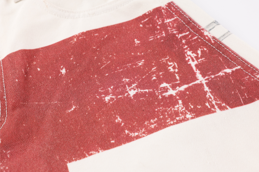 3-6-5.shop Chain Print Cross Barrel Jeans