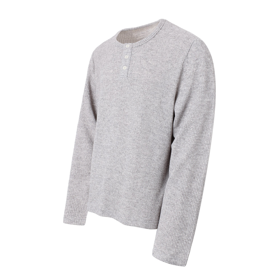 3-6-5.shop Ribbed Henley Long-Sleeve Tee