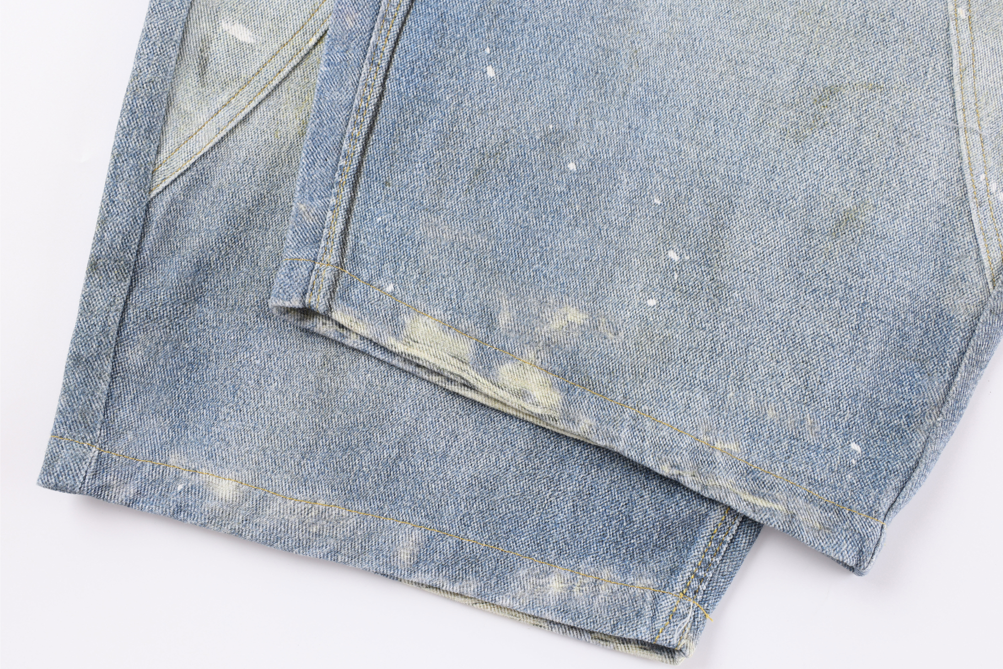 3-6-5.shop Tie-Detailed Washed Barrel Jeans