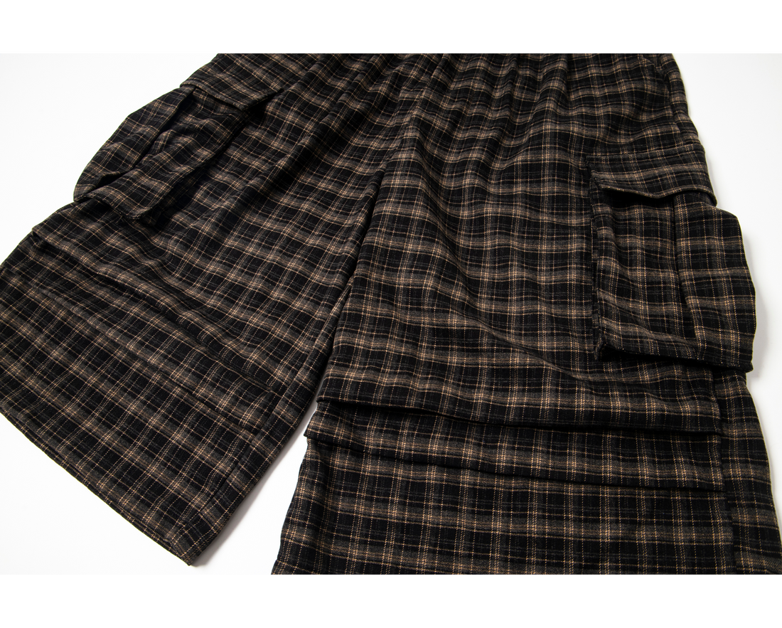 3-6-5.shop Plaid Cargo Shorts
