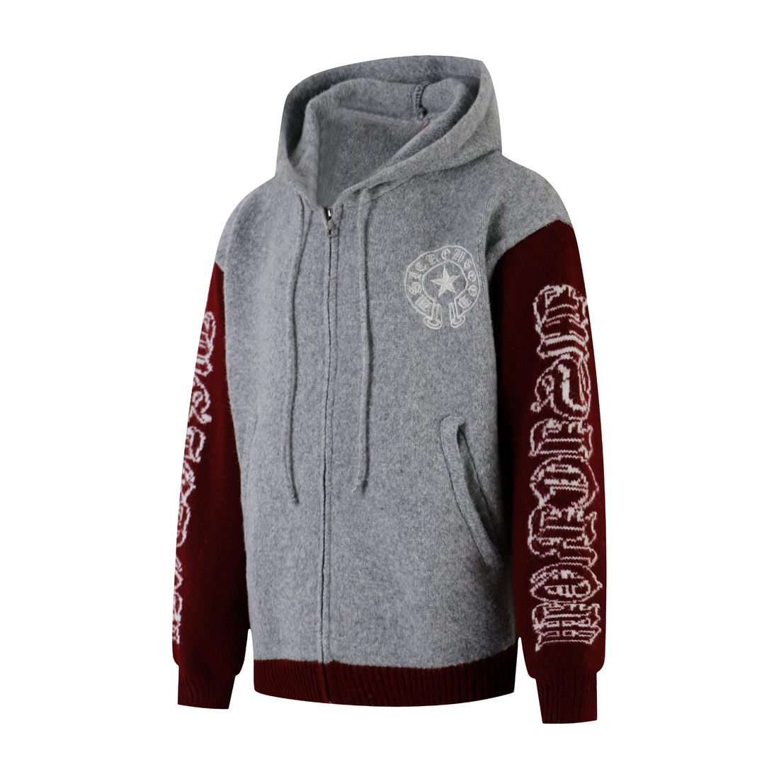 3-6-5.shop Vintage Star Knit Zip Hoodie