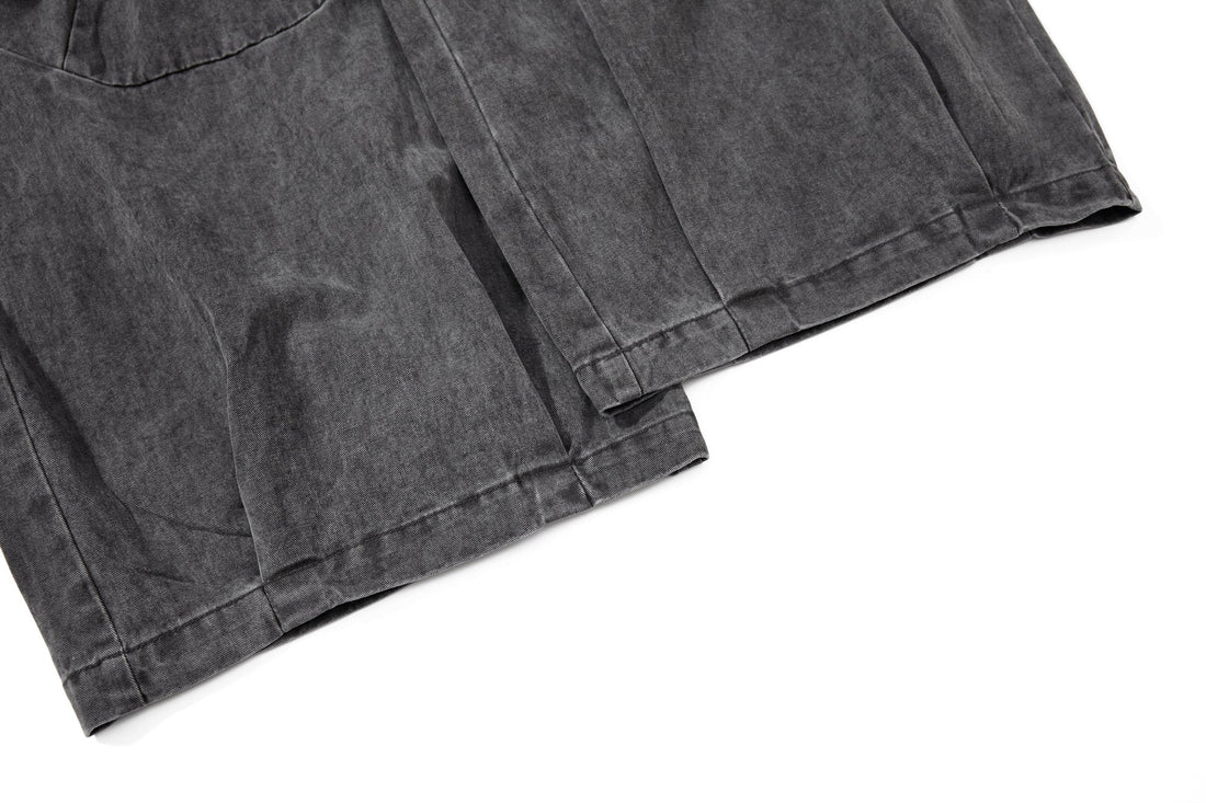 3-6-5.shop Washed Wide-Leg Cargo Pants