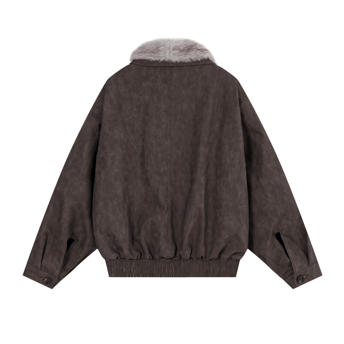 3-6-5.shop Fur-Collar Studded PU Jacket