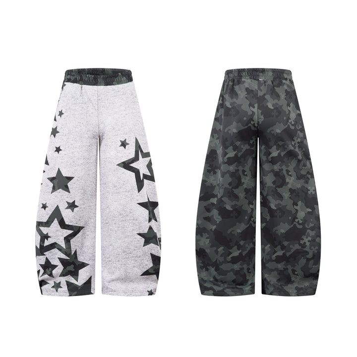 3-6-5.shop Camo Star Wide-Leg Sweatpants