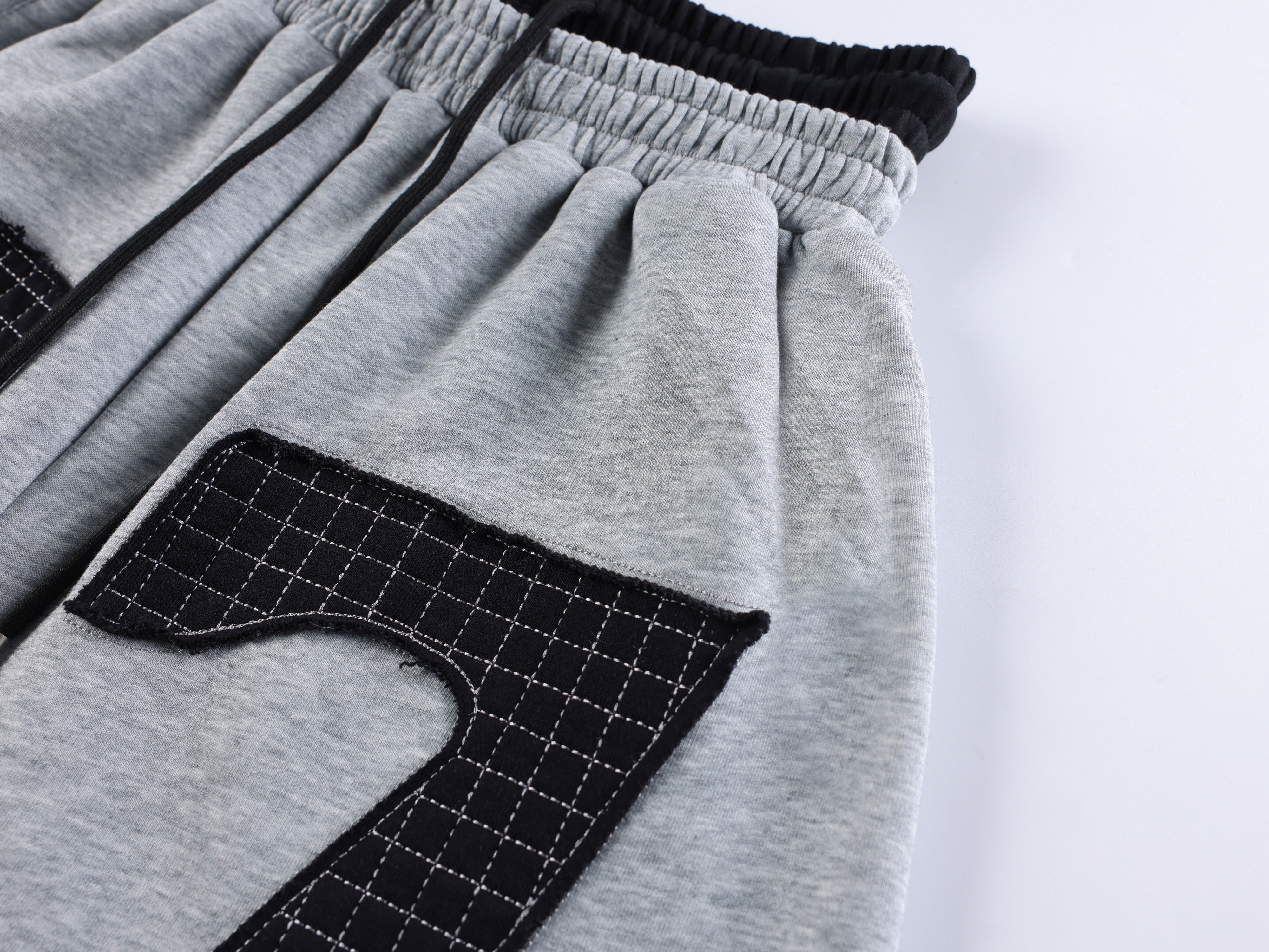 3-6-5.shop 77 Patchwork Wide-Leg Sweatpants