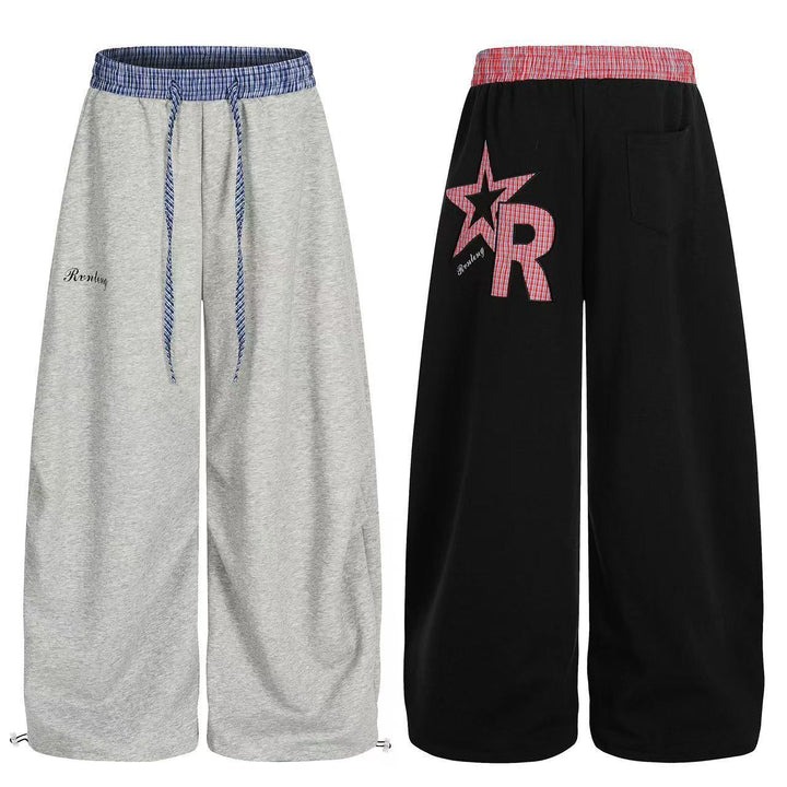 3-6-5.shop Reverlay Plaid Waist Sweatpants