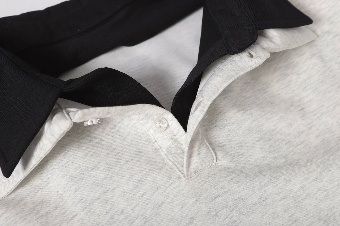 3-6-5.shop Layered Polo Long Sleeve Tee