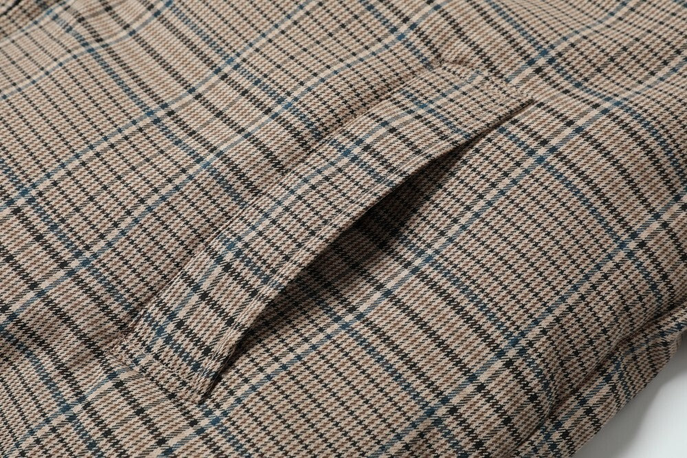 3-6-5.shop Reversible Plaid Fur Hooded Jacket