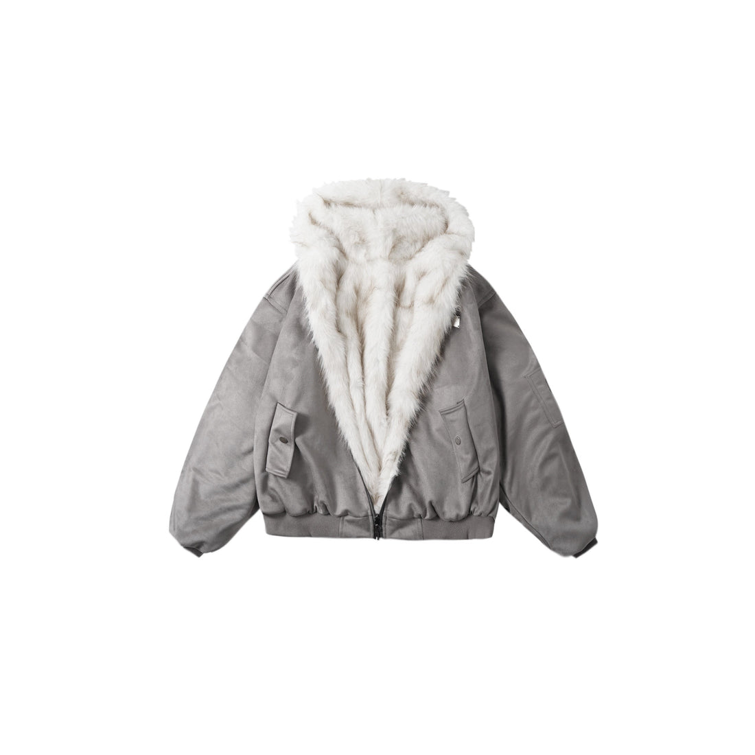 3-6-5.shop Reversible Faux Fur Hooded Jacket