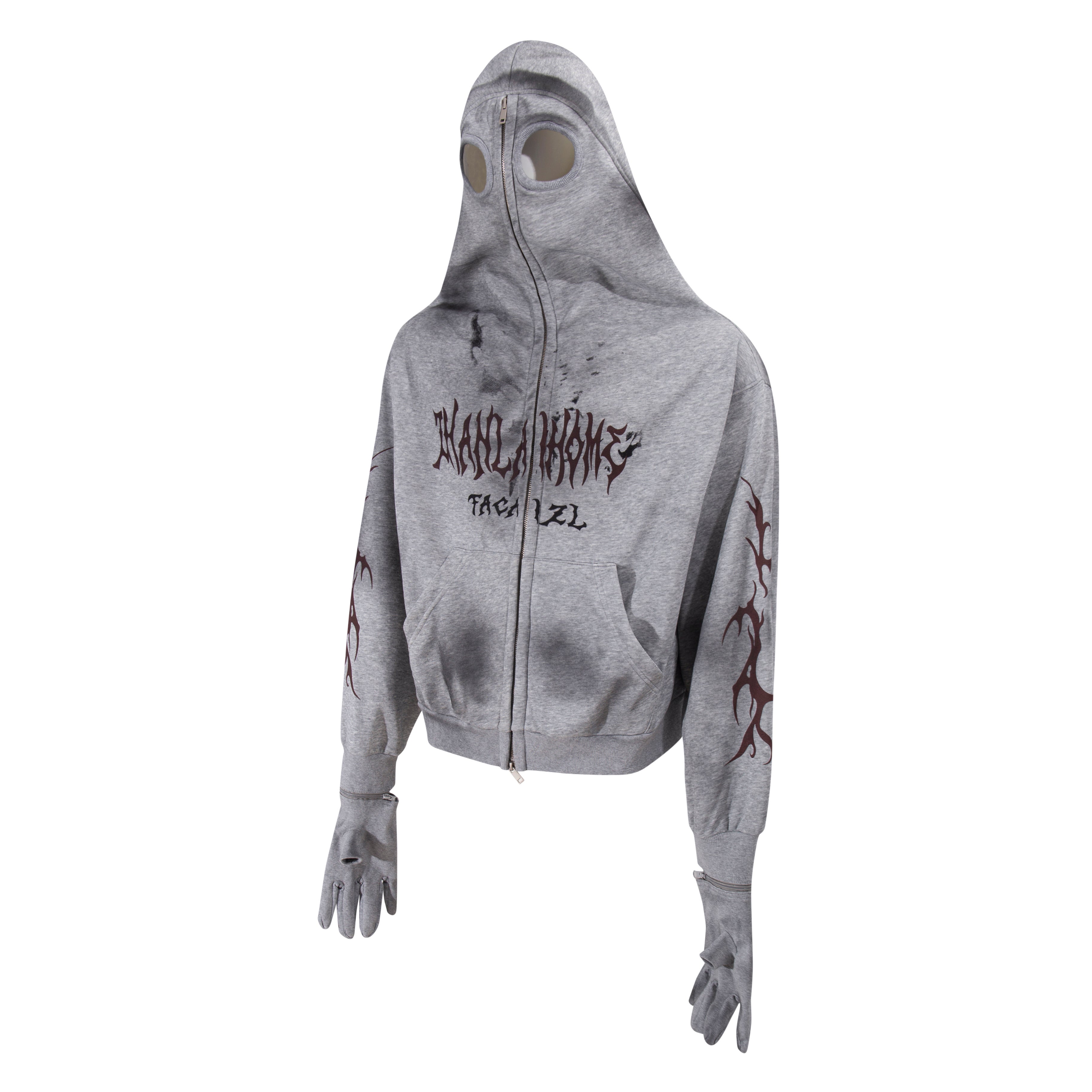3-6-5.shop Full-Zip Masked Hoodie