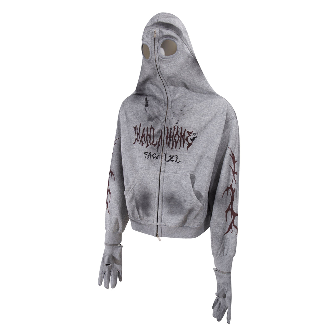 3-6-5.shop Full-Zip Masked Hoodie